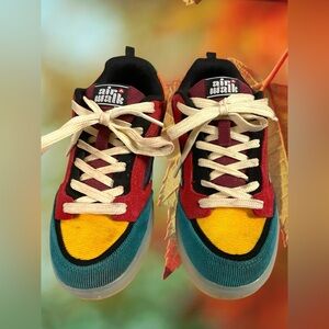 Airwalk Kids' Pedro Casual Multicolor Corduroy Skate Sneakers Size 5Y